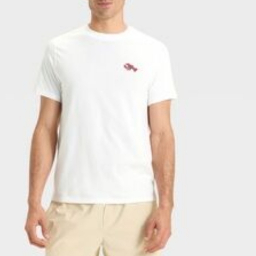 Goodfellow & Co White T-Shirt with Red Embroidery Lobster Xl Standard Fit